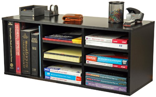 9-Compartment Office Organizer (Black) (13"H x 31"W x 12"D)