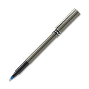 uni-ball 60027 uni-ball deluxe stick roller ball pen, mgy barrel, be ink, micro fine, 0.50 mm