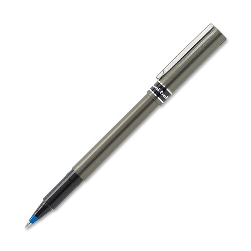 uni-ball 60027 uni-ball Deluxe Stick Roller Ball Pen, MGY Barrel, BE Ink, Micro Fine, 0.50 mm