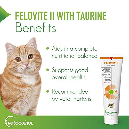 Vetoquinol Felovite II Oral Gel Vitamin & Mineral Cat Supplement with Taurine, 2.5oz