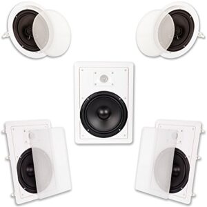 acoustic audio ht-85 in wall in ceiling 1500w 8" home theater 5 speaker system