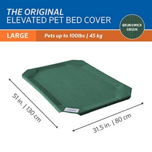 Coolaroo Replacement Cover, The Original Elevated Pet Bed by Coolaroo, Large, Brunswick Green