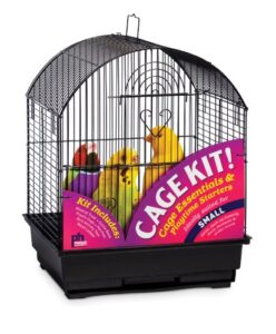 prevue hendryx 91101 round roof bird cage kit, black, 3/8"