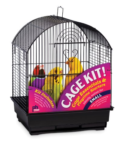 Prevue Hendryx 91101 Round Roof Bird Cage Kit, Black, 3/8"