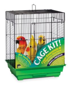 prevue hendryx 91321 square roof bird cage kit, black and green, 5/8"
