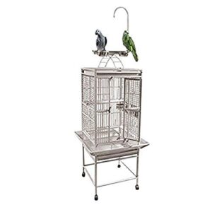 a&e cage company 18"x18" play top cage with 5/8" bar spacing, white