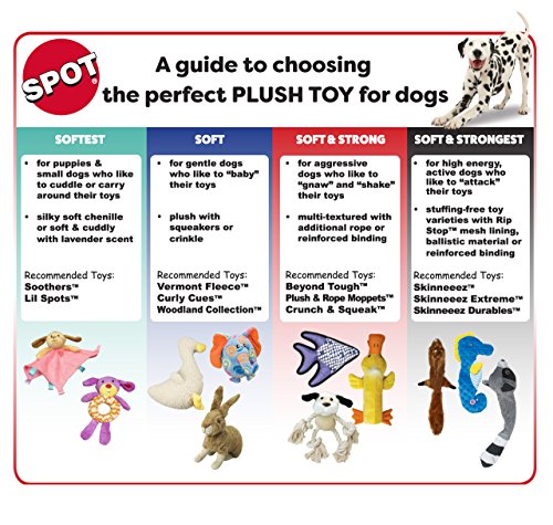 SPOT Skinneeez | Stuffless Dog Toy with Squeaker for All Dogs | Tug-of-War Toy for Small and Large Breeds | 23" | Fox Design | by Ethical Pet