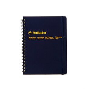 delfonics men's rollbahn spiral notebook, dark blue, one size