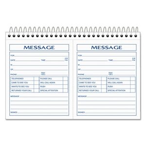 tops phone message forms book, carbonless duplicate, 4.25 x 5 inches, 200 sets per book (4007)