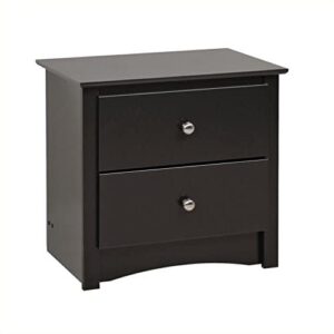 sonoma 2-drawer nightstand, black