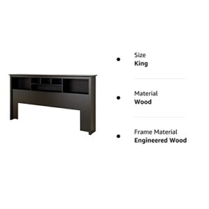 Prepac King Bookcase Headboard, Black