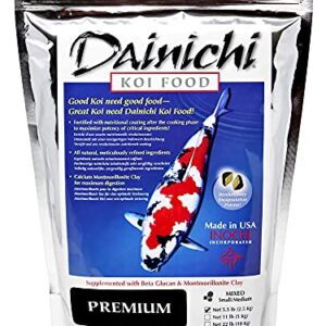 Dainichi Koi Food - Premium (5.5 Lbs), Medium (5.5 mm) Floating Pellet