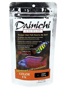 dainichi cichlid food - color fx (8.8 oz), baby (1 mm) sinking pellet