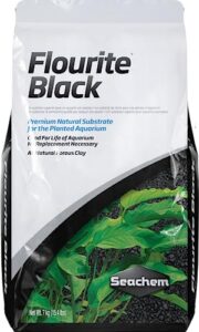seachem flourite black clay gravel - stable porous natural planted aquarium substrate 15.4 lbs