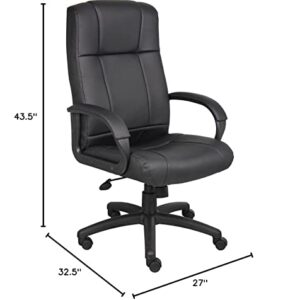 Boss Office Products Caressoft Executive High Back Chair in Black