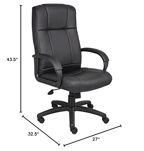 Boss Office Products Caressoft Executive High Back Chair in Black