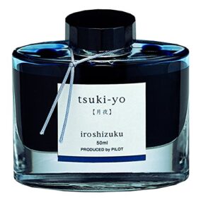 pilot iroshizuku fountain pen ink - 50 ml bottle - tsuki-yo, moonlight, teal (japan import)