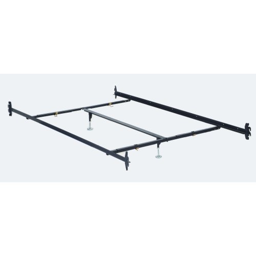 Hook-In 82" California King Bed Rails with 2 Leg Center Support, Cross Arms, and Adjustable Glides By Hollywood Bed Frame