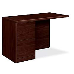 hon 10700 series left return pedestal desk, 48 by 24 by 29-1/2-inch, mahogany