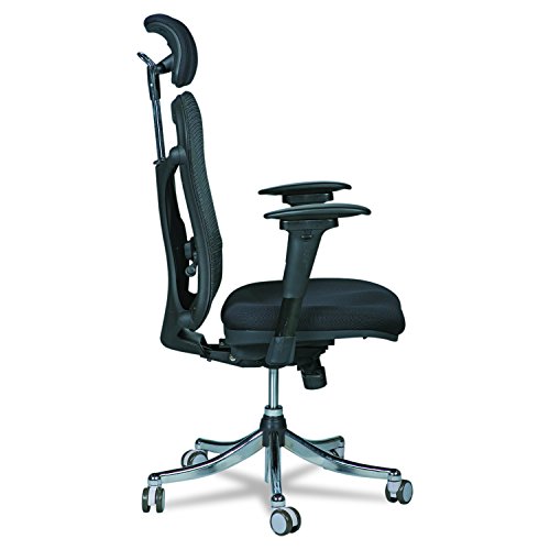 Balt Ergo EX Executive Mesh Office Chair, Ergonomically Adjustable, 28-Inch by 24-Inch by 51-Inch, Black (34434)