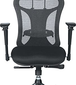 Balt Ergo EX Executive Mesh Office Chair, Ergonomically Adjustable, 28-Inch by 24-Inch by 51-Inch, Black (34434)