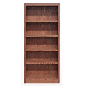 Concepts In Wood Midas Five Shelf Bookcase 72" H Dry Oak Finish