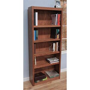 Concepts In Wood Midas Five Shelf Bookcase 72" H Dry Oak Finish