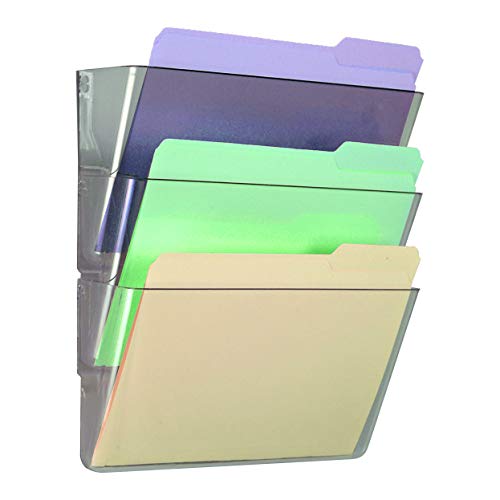 Officemate Wall Files, Letter/A4 Size, Clear, 3 Pack (21424)