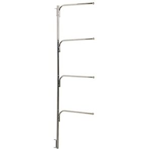 household essentials hinge-it clutterbuster family towel bar, silver
