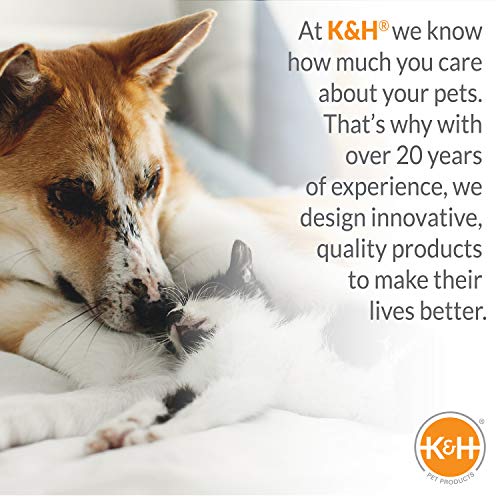 K&H Pet Products Heated Pet Bed Warmer Waterproof Pet Heating Pad Tan Small 8.5 X 9 Inches