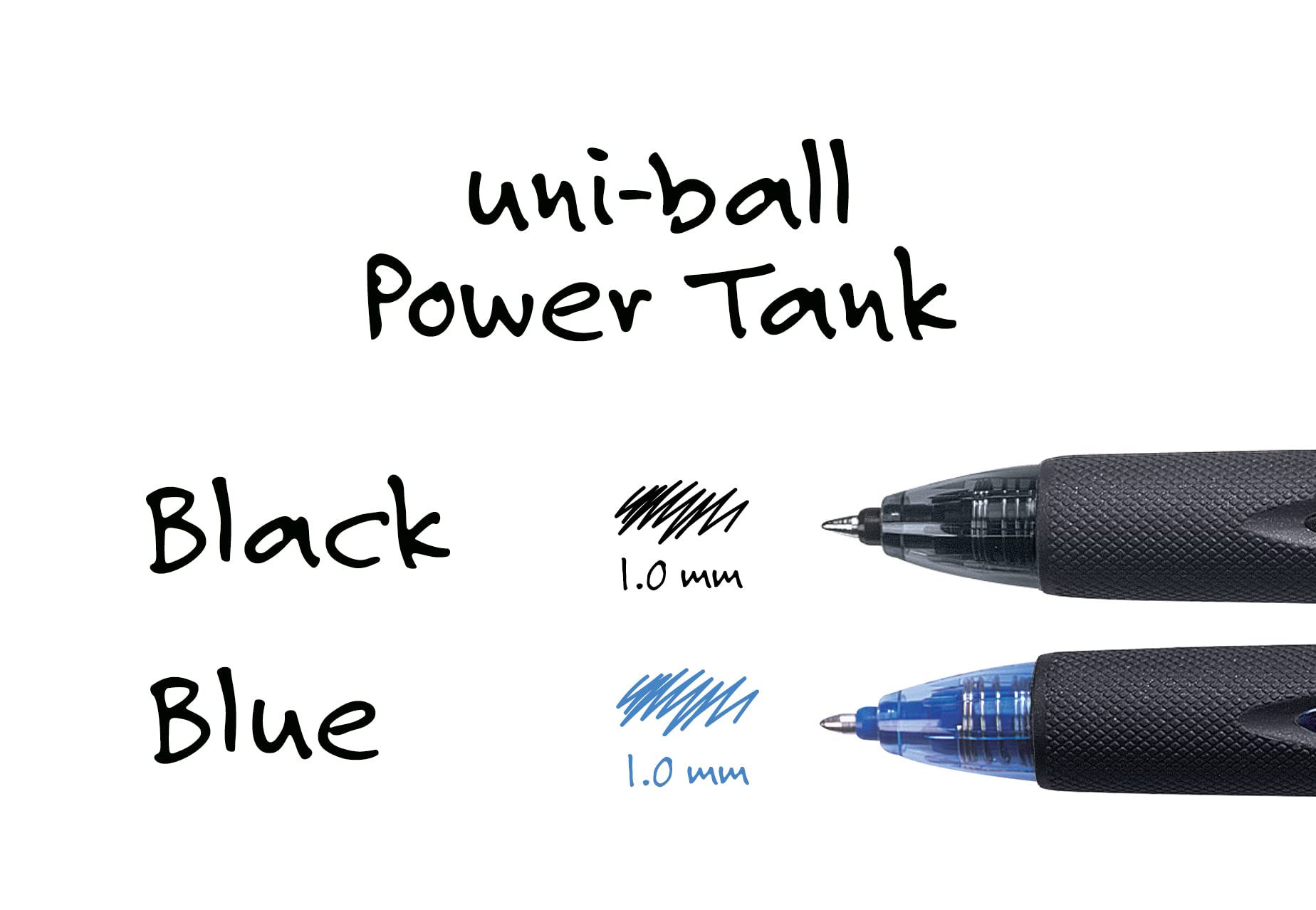 PowerTank RT Black Pens, 1.0mm Bold Pens 12 Pack - Similar to Gel Pens, Pens Ballpoint, Pen Retractable, Bulk Pens, Bulk Ink Pens, Office Supplies, Colored Pens, Pens Fine Point Smooth Writing Pens,