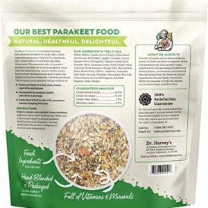 Dr. Harvey's Our Best Parakeet Food, Wholesome Seeds, Nuts, Fruits, and Vegetables Bird Feed for Budgies and Parakeets