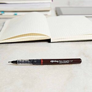 Rotring Tikky Graphic Fineliner Pens, 0.7mm & 0.5mm & 0.3mm, Black Ink, 3 Count