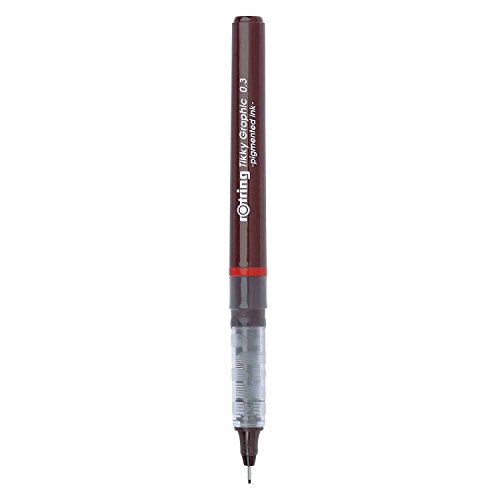 Rotring Tikky Graphic Fineliner Pens, 0.7mm & 0.5mm & 0.3mm, Black Ink, 3 Count