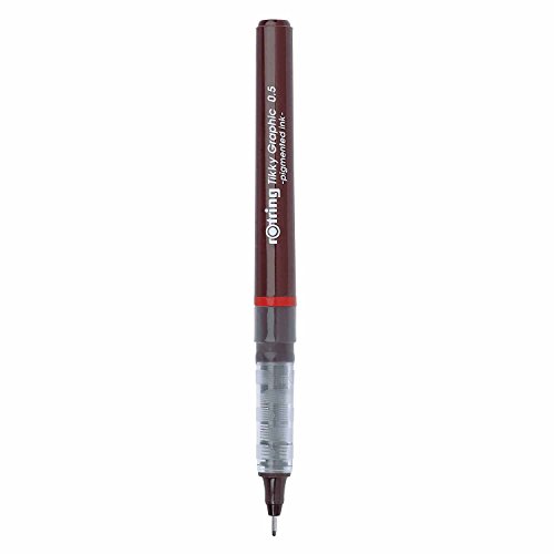 Rotring Tikky Graphic Fineliner Pens, 0.7mm & 0.5mm & 0.3mm, Black Ink, 3 Count