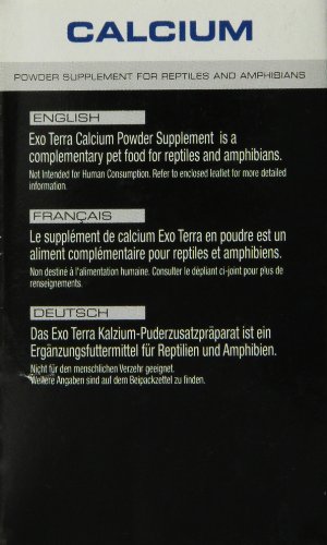 Exo Terra Calcium Powder Supplement for Reptiles and Amphibians, 3.2 Oz., PT 1851