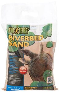 exo terra dog riverbed sand, 10-pound, brown, for small breeds