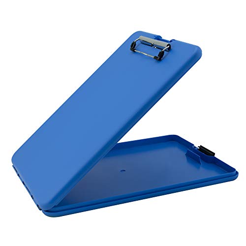 Saunders Blue SlimMate Plastic Storage Clipboard – Light Weight, Polypropylene Clipboard for Students, Teachers, Parents, Sales, Utility, Industrial, Office Professionals. Stationery Items Letter