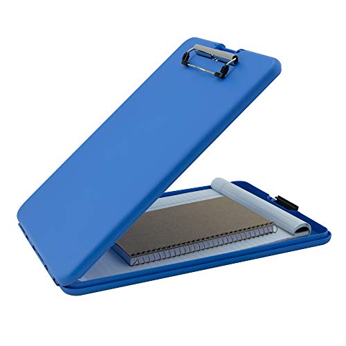 Saunders Blue SlimMate Plastic Storage Clipboard – Light Weight, Polypropylene Clipboard for Students, Teachers, Parents, Sales, Utility, Industrial, Office Professionals. Stationery Items Letter