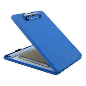 Saunders Blue SlimMate Plastic Storage Clipboard – Light Weight, Polypropylene Clipboard for Students, Teachers, Parents, Sales, Utility, Industrial, Office Professionals. Stationery Items Letter