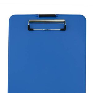 Saunders Blue SlimMate Plastic Storage Clipboard – Light Weight, Polypropylene Clipboard for Students, Teachers, Parents, Sales, Utility, Industrial, Office Professionals. Stationery Items Letter