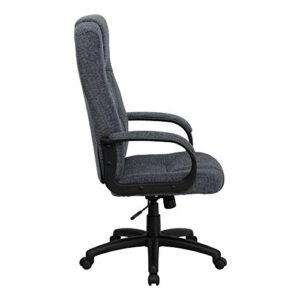 Flash Furniture Rochelle High Back Gray Fabric Executive Swivel Office Chair with Arms