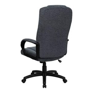 Flash Furniture Rochelle High Back Gray Fabric Executive Swivel Office Chair with Arms