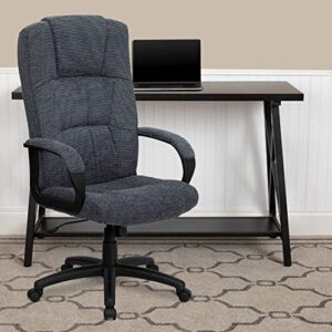 Flash Furniture Rochelle High Back Gray Fabric Executive Swivel Office Chair with Arms