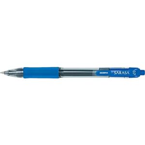 Zebra Pen Sarasa Dry X20 Retractable Gel Pen, Medium Point, 0.7mm, Blue Ink, 12-Pack