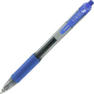 Zebra Pen Sarasa Dry X20 Retractable Gel Pen, Medium Point, 0.7mm, Blue Ink, 12-Pack