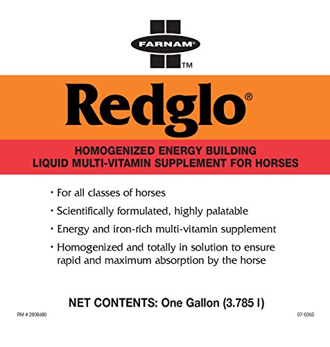 Farnam Redglo Liquid Multi-Vitamin Supplement for Horses, 1 gallon
