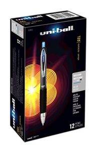 signo gel 207 roller ball retractable gel pen, blue ink, 0.7mm, dozen