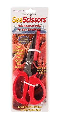 Sea Scissors for Crab Lobster and Shellfish, Surgical Stainless Steel Blades