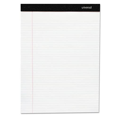 Universal UNV30630 8.5 in. x 11 in. 50 Sheets Black Headband Premium Ruled Writing Pads - White (6/Pack)